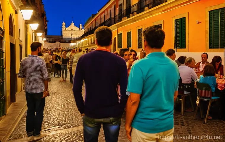 전세계 문화 비교 - **Cultural Exchange at a Café:** A warm and inviting scene inside a Parisian café. Two individuals, ...