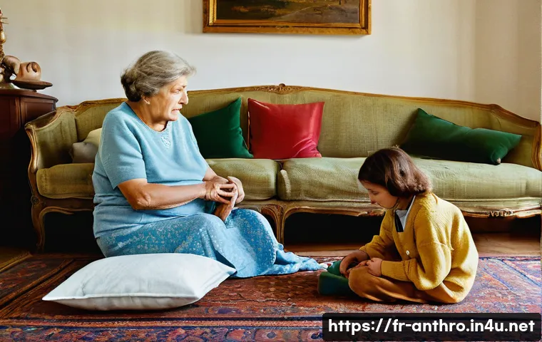 문화와 질병의 사회적 측면 - **Prompt 1: Intergenerational Comfort and Traditional Support in a French Home**
    "A heartwarming...